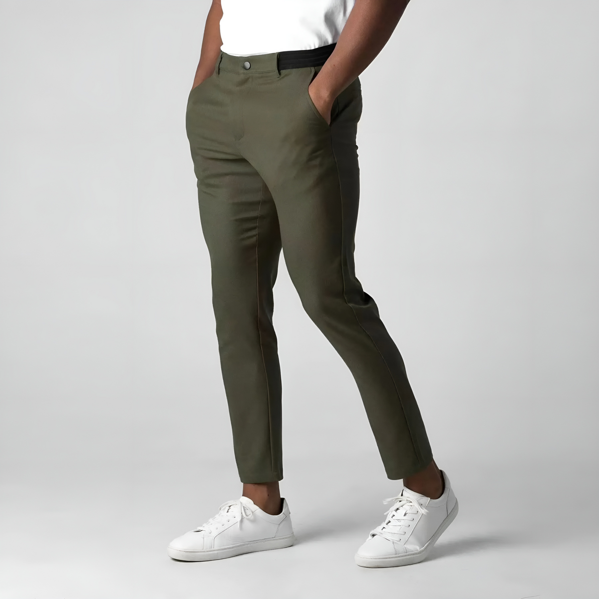 Men's Trousers | Tapered Leg & Button Waist 6