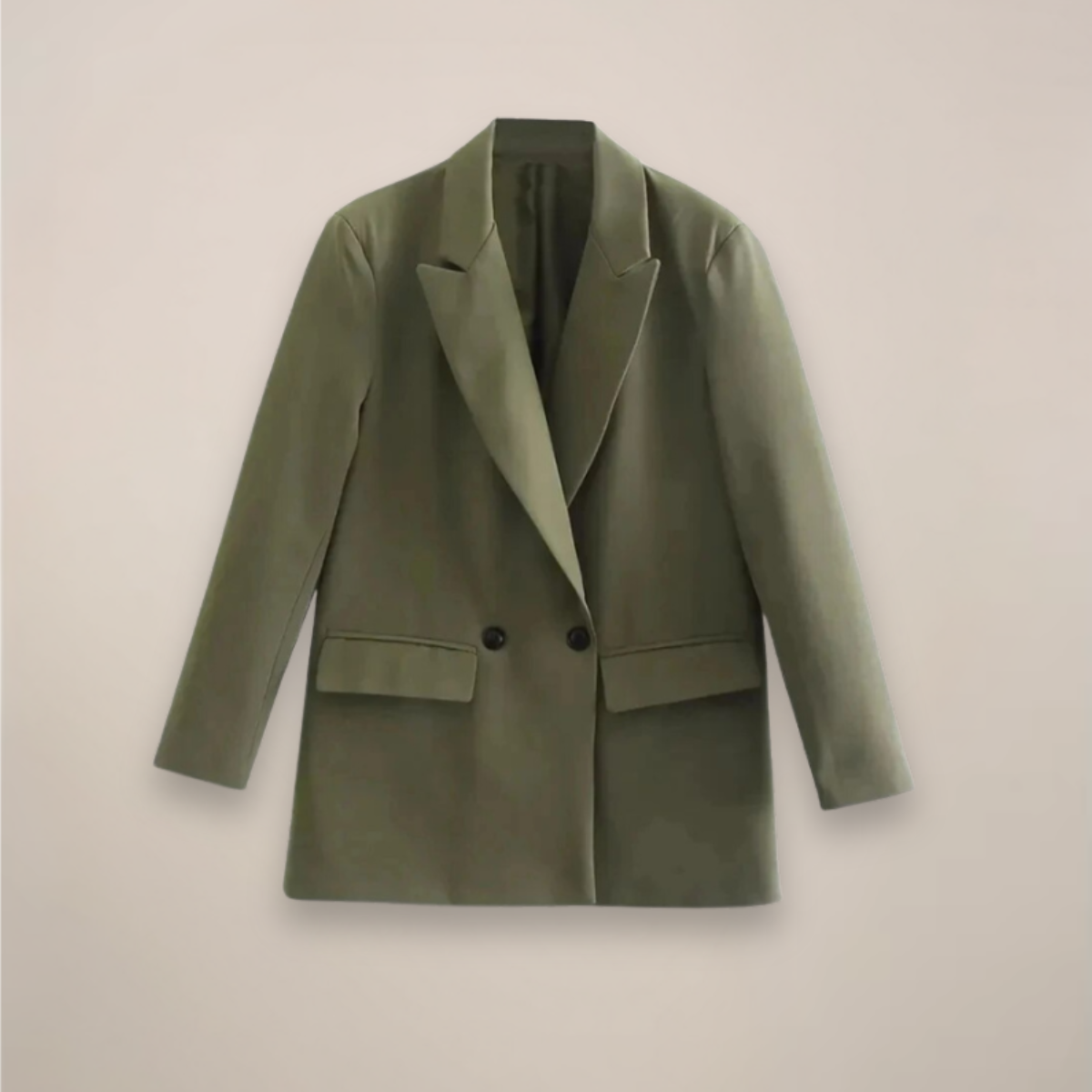 Chic Oversized Double-Breasted Blazer for Fall/Winter Wear