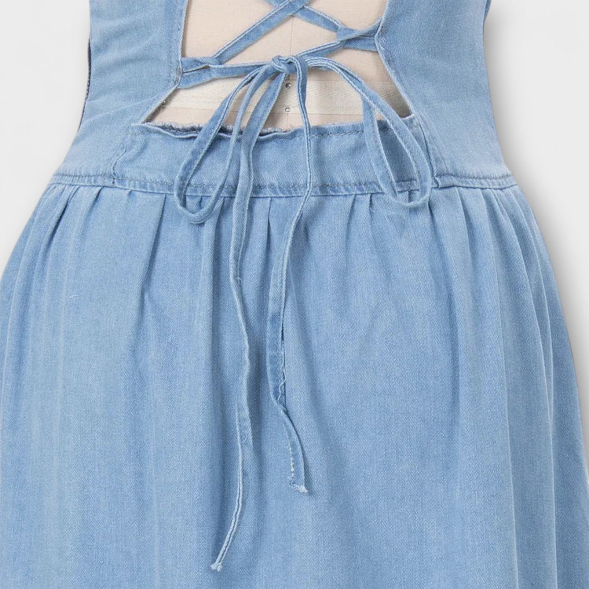 Denim Blue Strapless Dress for Chic Occasions
