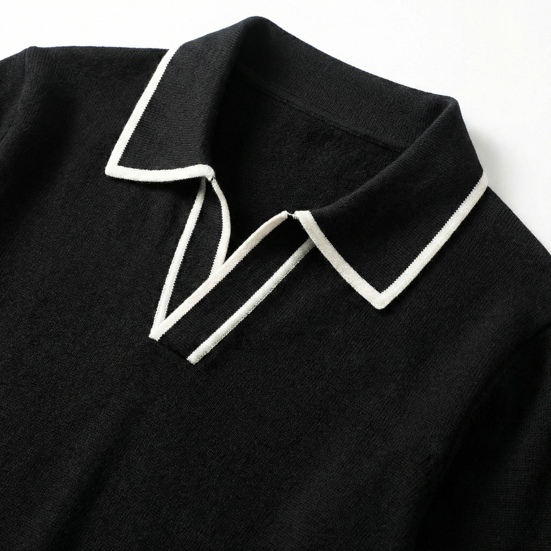 Men's Polo Sweater | Johnny Collar & Tailored Fit 4