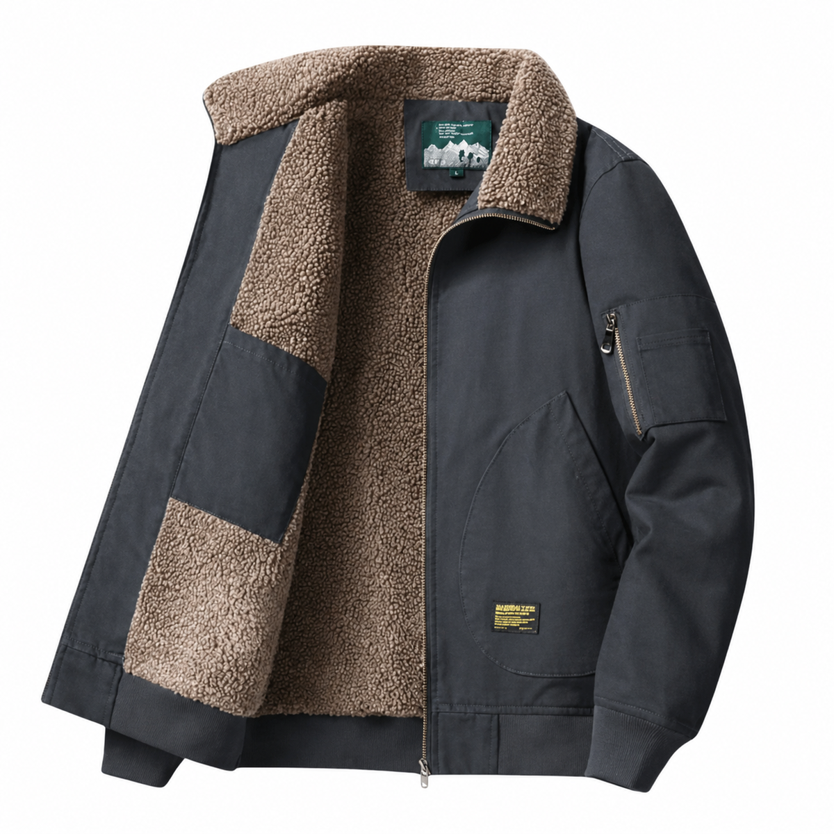 Men's Bomber Jacket | Plush Collar & Wind-Proof Fit
