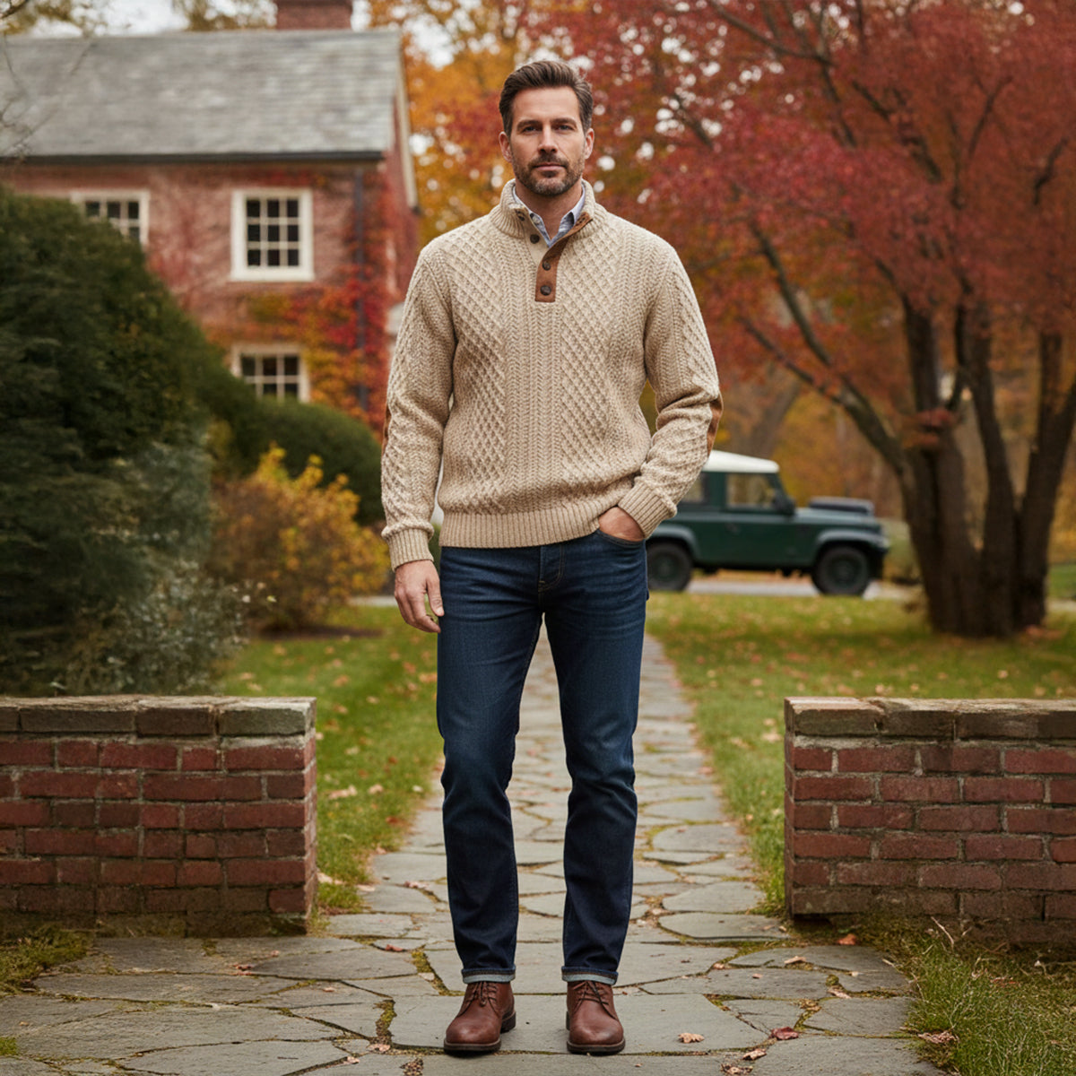 Men's Cable Knit Sweater | Warm & Comfortable