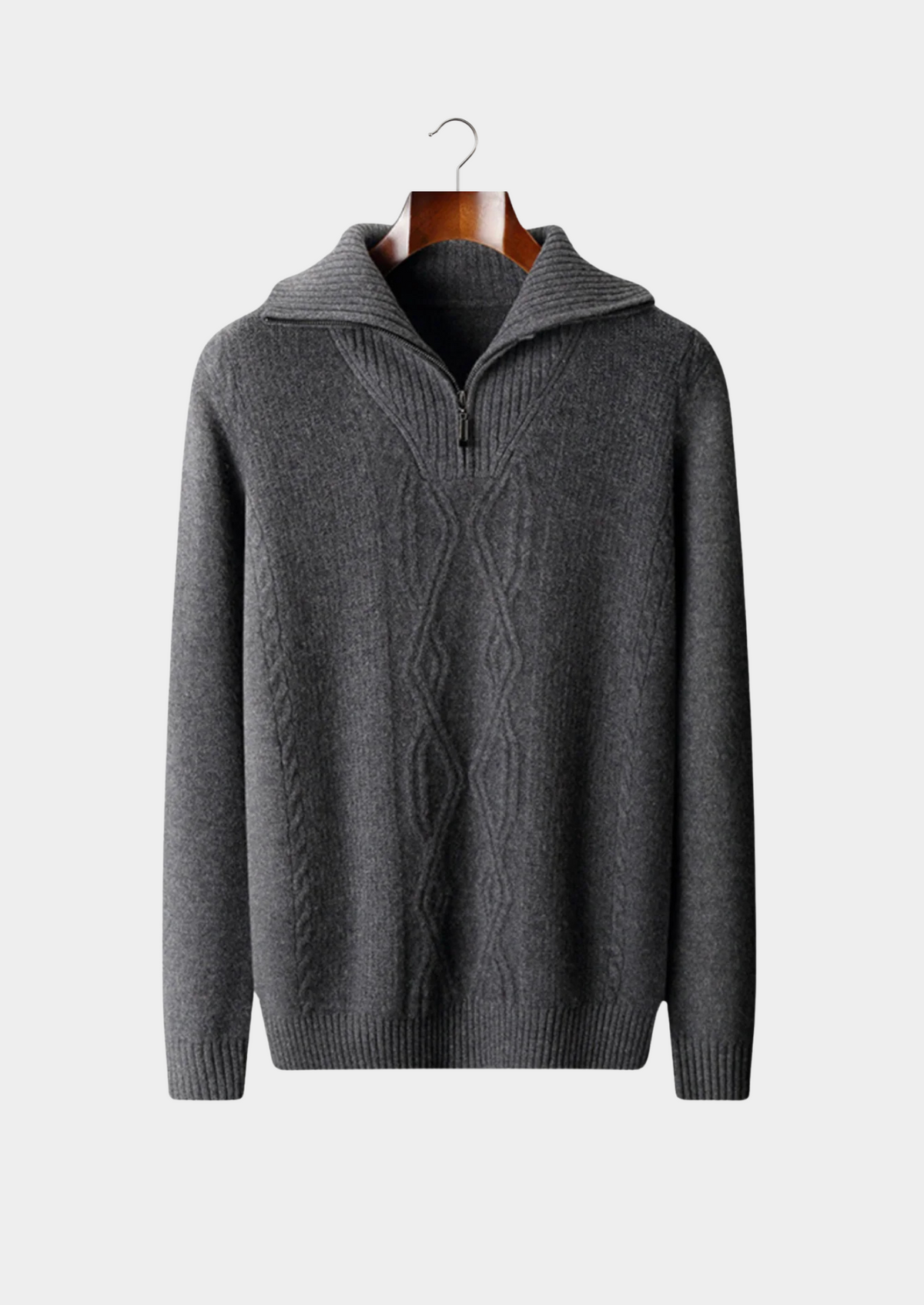 Men's Half Zip Cable Knit Sweater for Year-Round Style