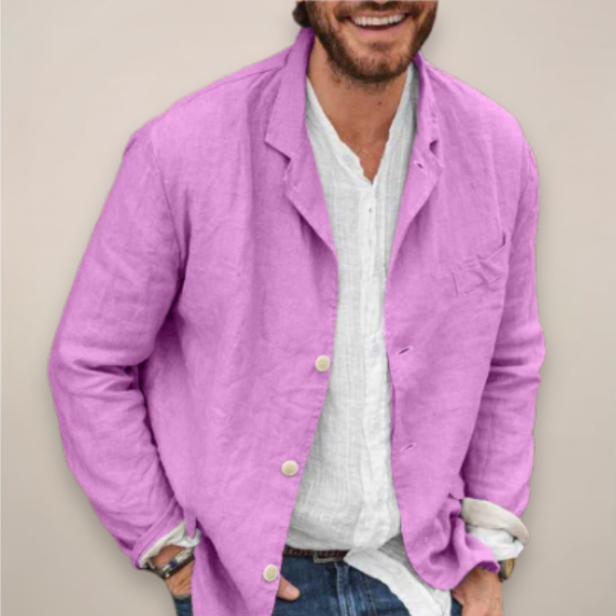 Men’s Linen Blazer Jacket – Effortless Chic for Any Occasion
