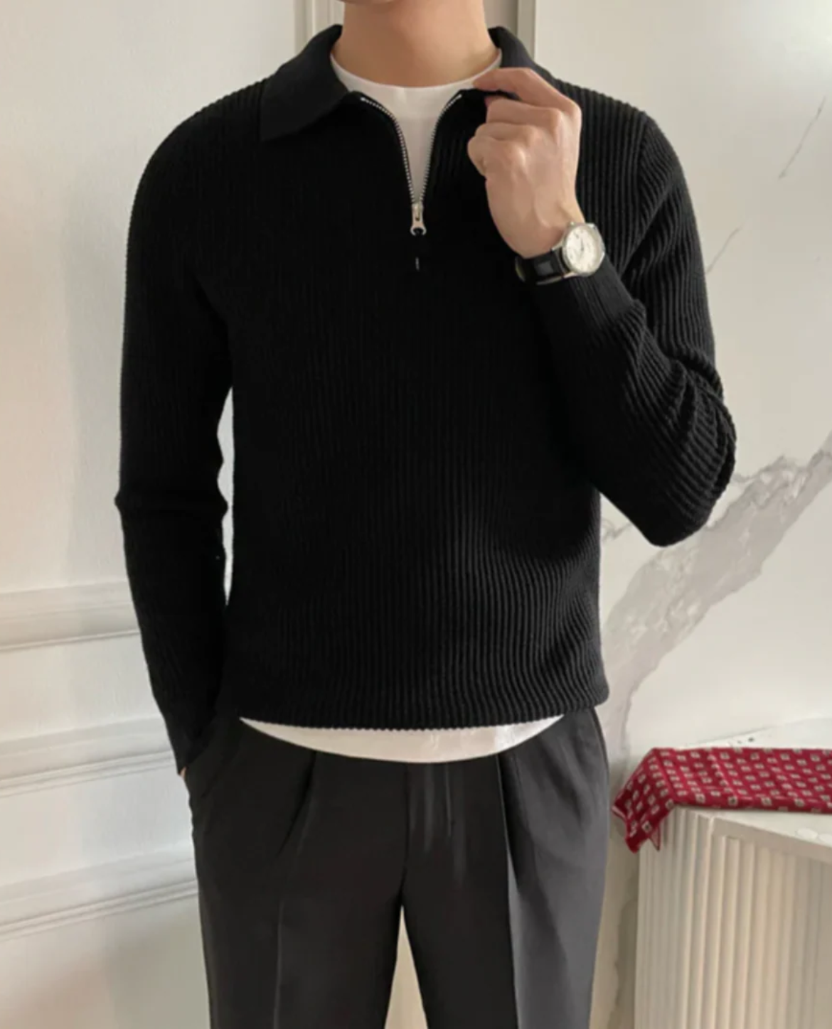 Men's Quarter Zip Sweater | Casual & Versatile