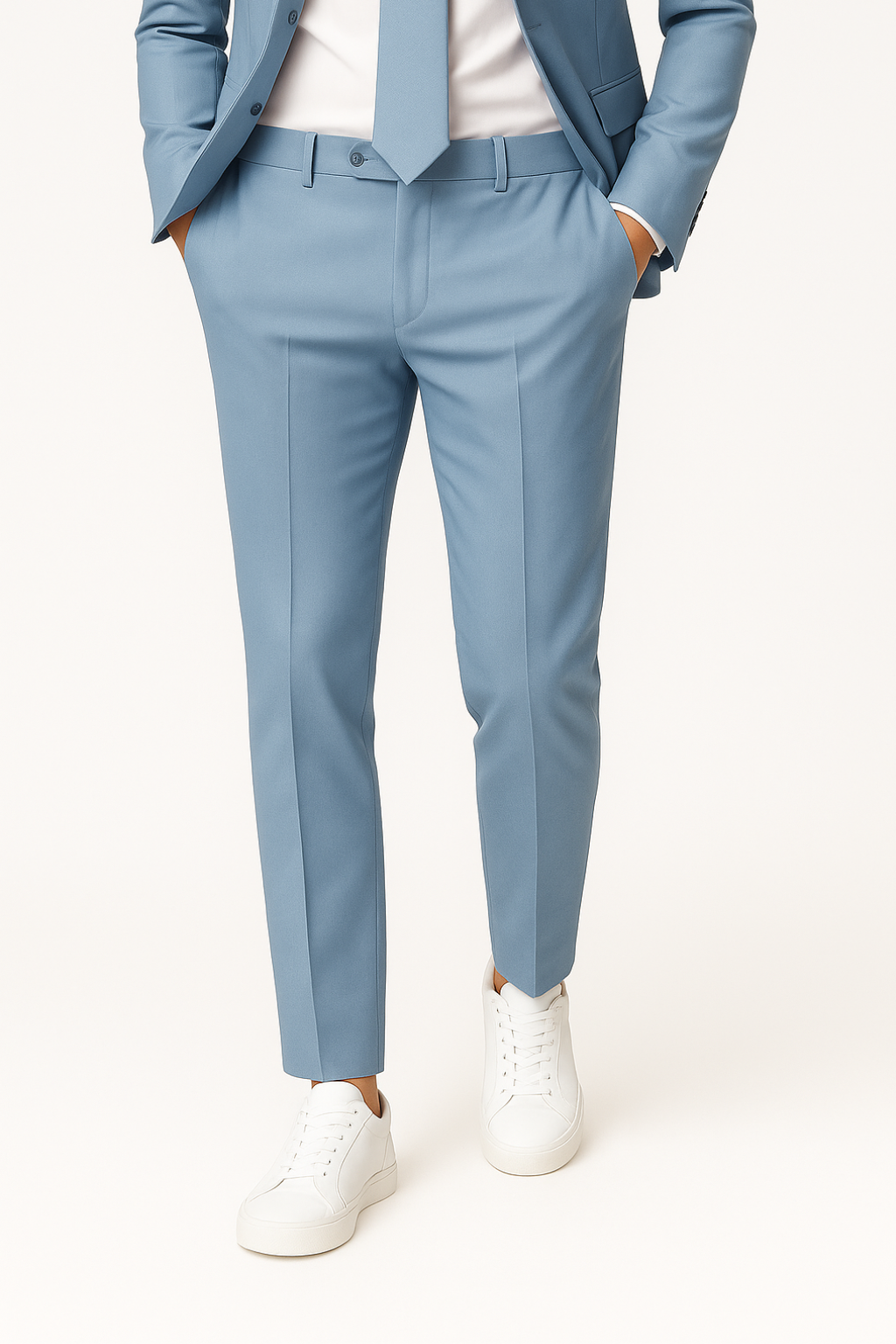Men's Slim Fit Summer Suit - Stylish Two-Piece Set