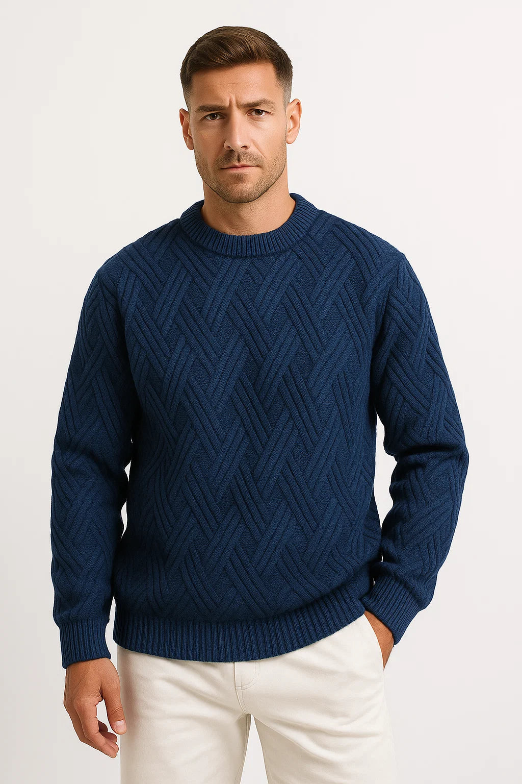 Men's Sweater | Textured Knit & Relaxed Fit