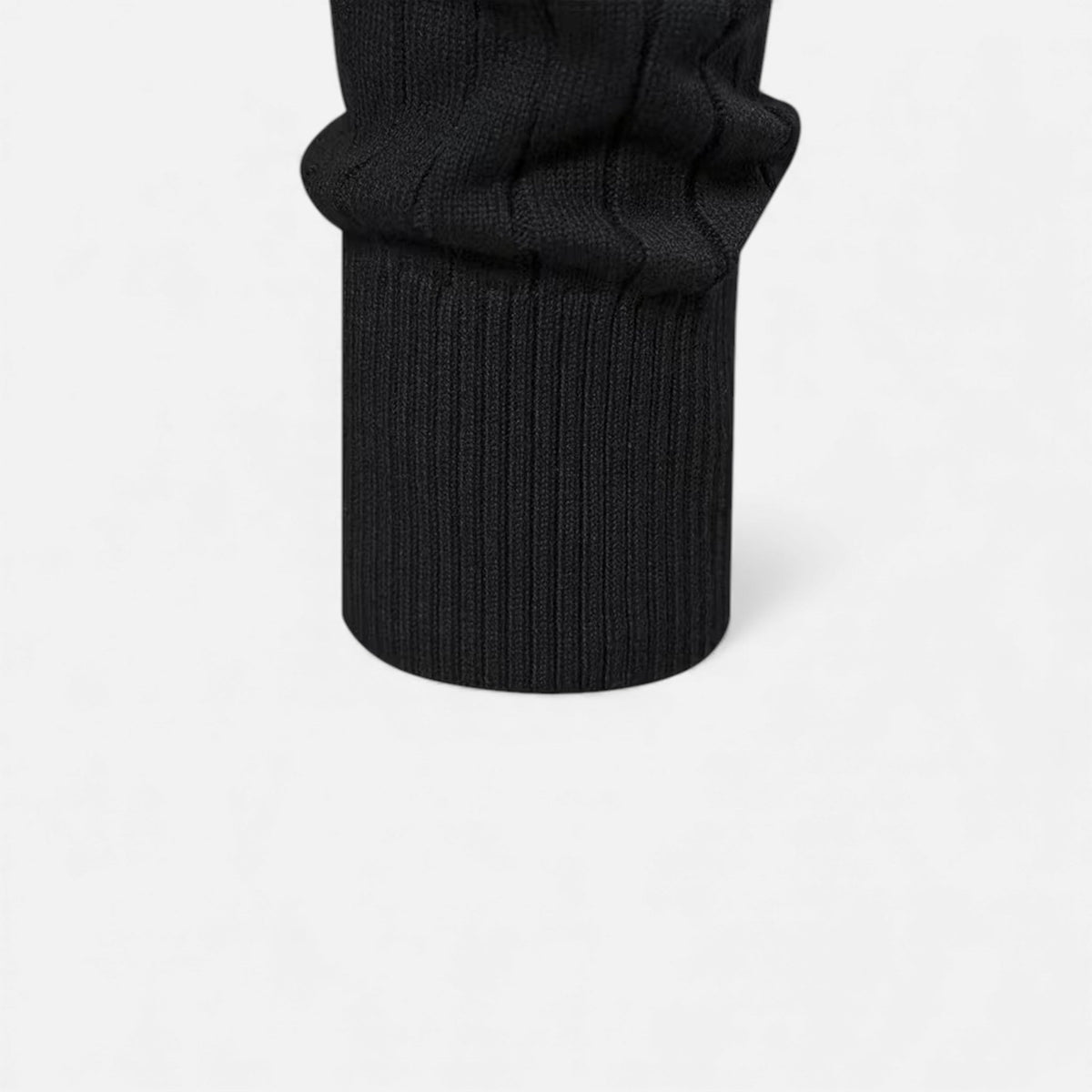Men's Sweater Zip Up Knit Minimalist Design Stretch with Ribbed Hem