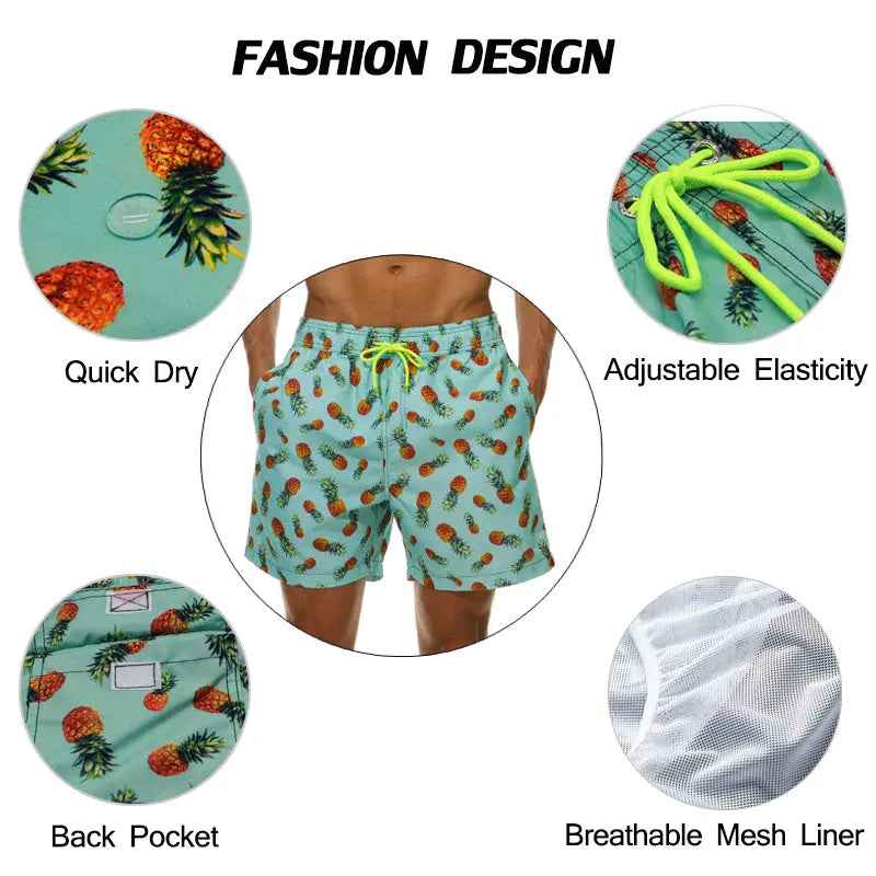 Men's Swimming Shorts | Quick Dry & Tropical Holiday Style