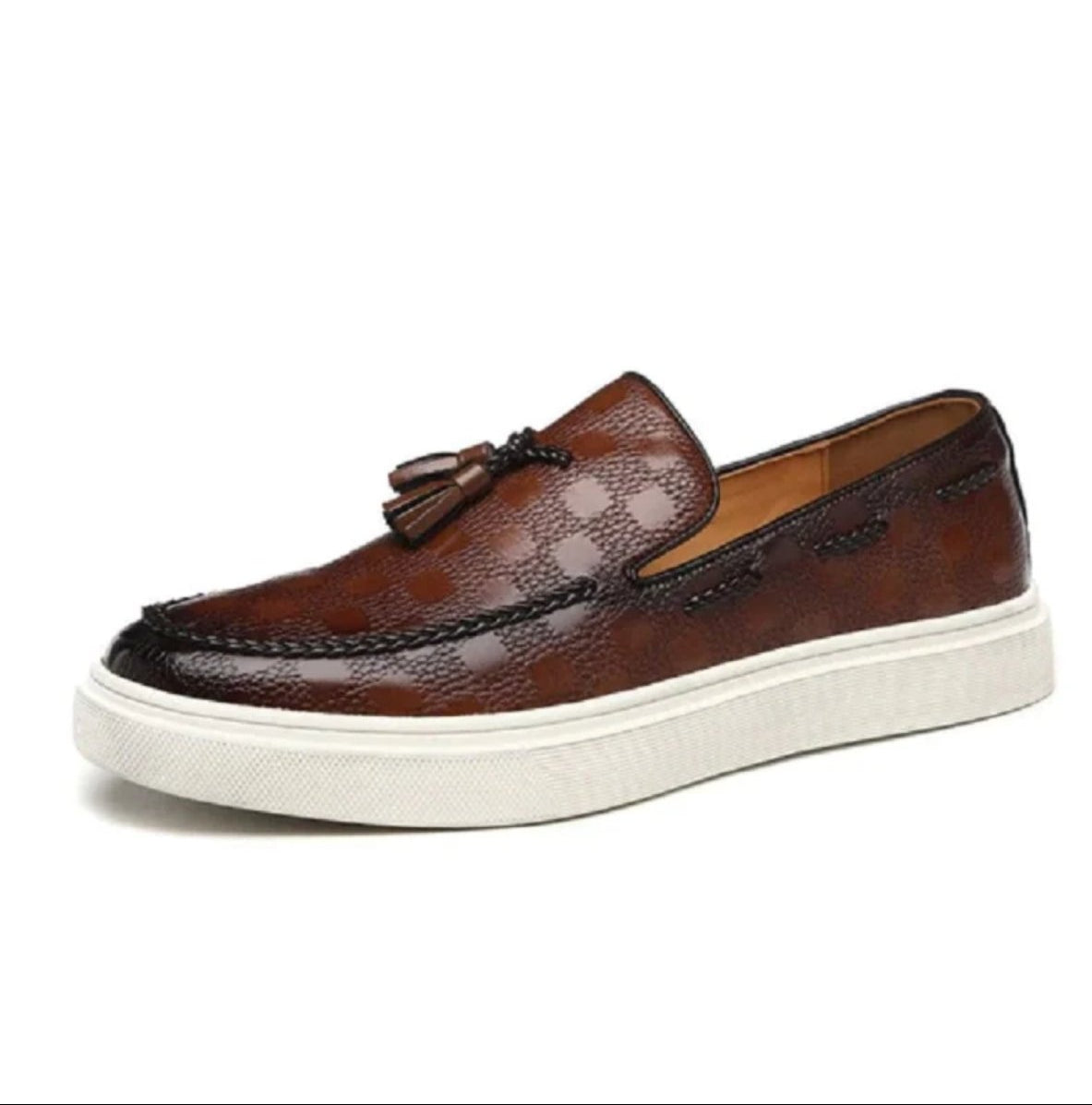 Men's Tassel Loafers Moc Toe Cushioned Footbed Shoes