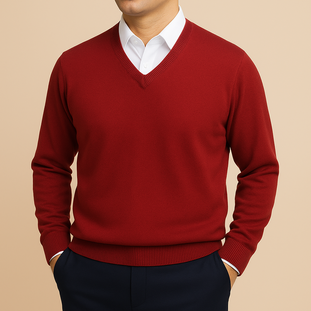 Men's V-Neck Sweater | Soft Knit Comfort