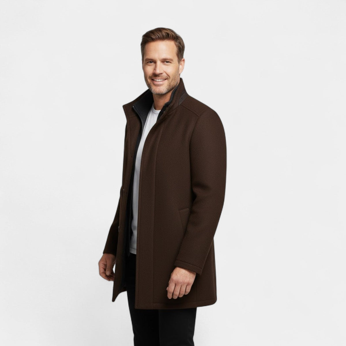 Men's Winter Coat | Double Collar & Removable Inner Vest