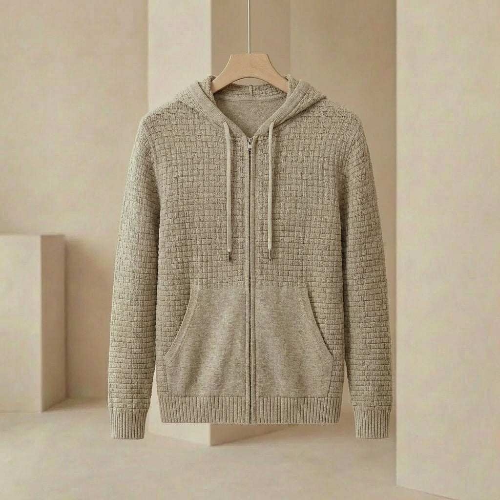 Men's Zip Up Hoodie Athletic Fit Heavy Duty Front with Deep Pockets