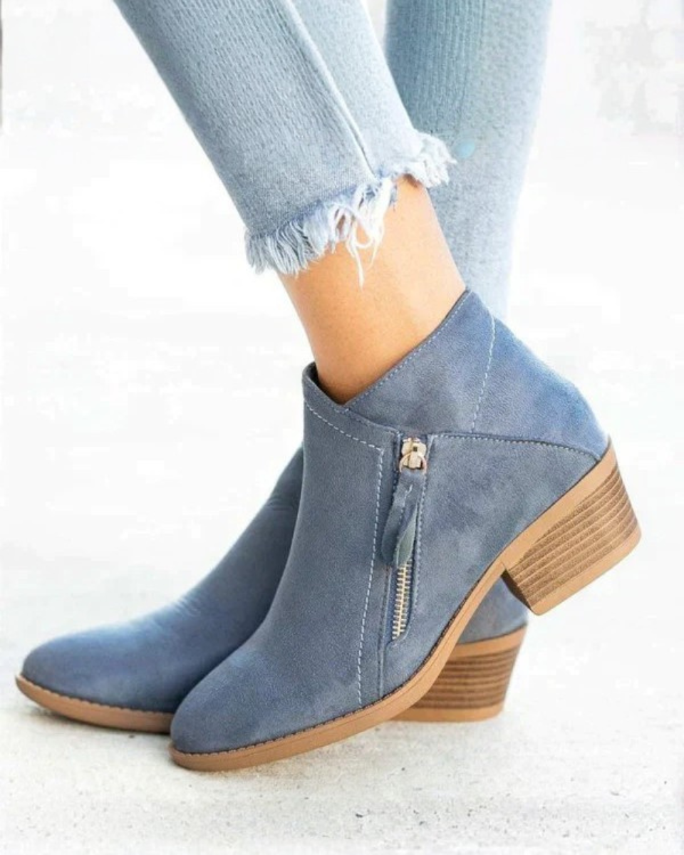 Women's Ankle Boots | Arch Support & Side Zip