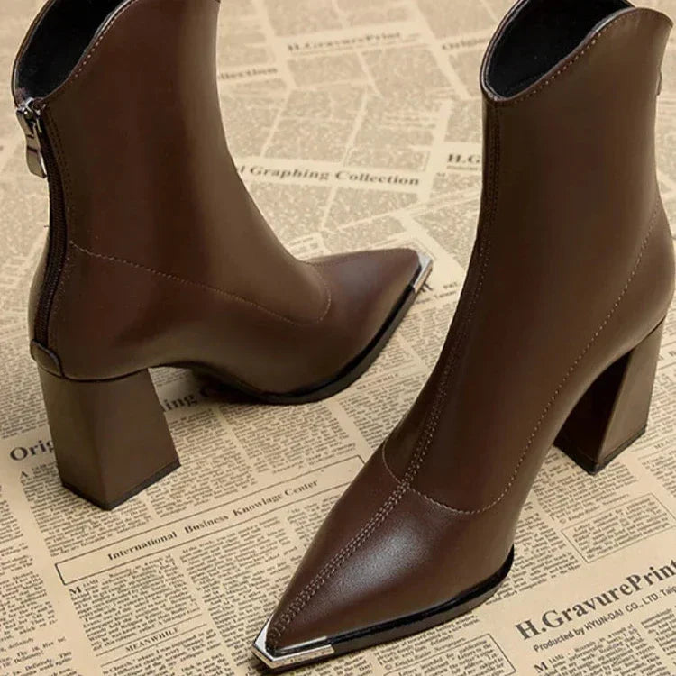 Women's Ankle Boots | Pointed Toe & Chrome Tip
