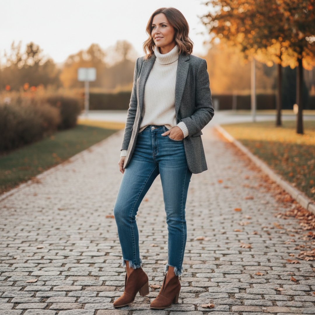 Women's Ankle Boots | V-Cut & Stacked Heel