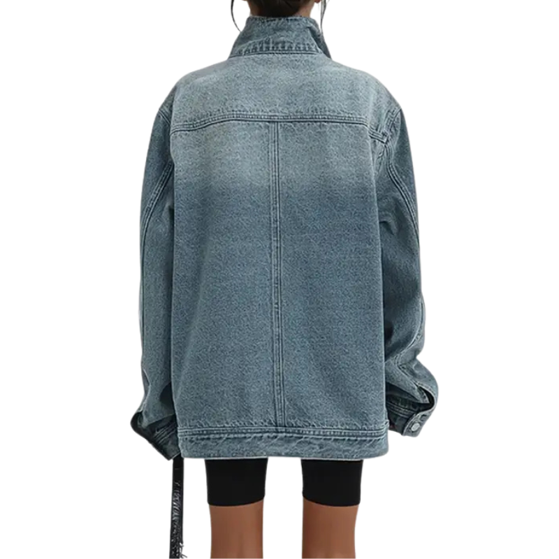Women's Asymmetric Button Jacket | Oversized & Warm
