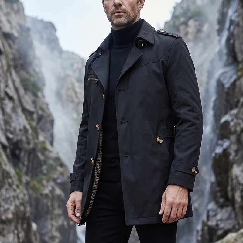 Women's Belted Trench Coat | Double-Breasted Design