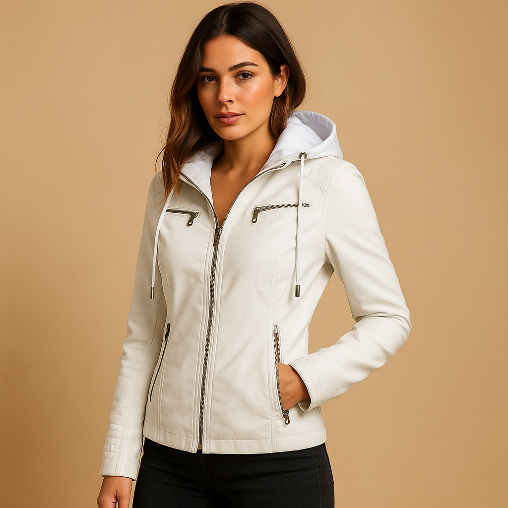 Women's Biker Jacket | Tailored Fit & Zip Closure