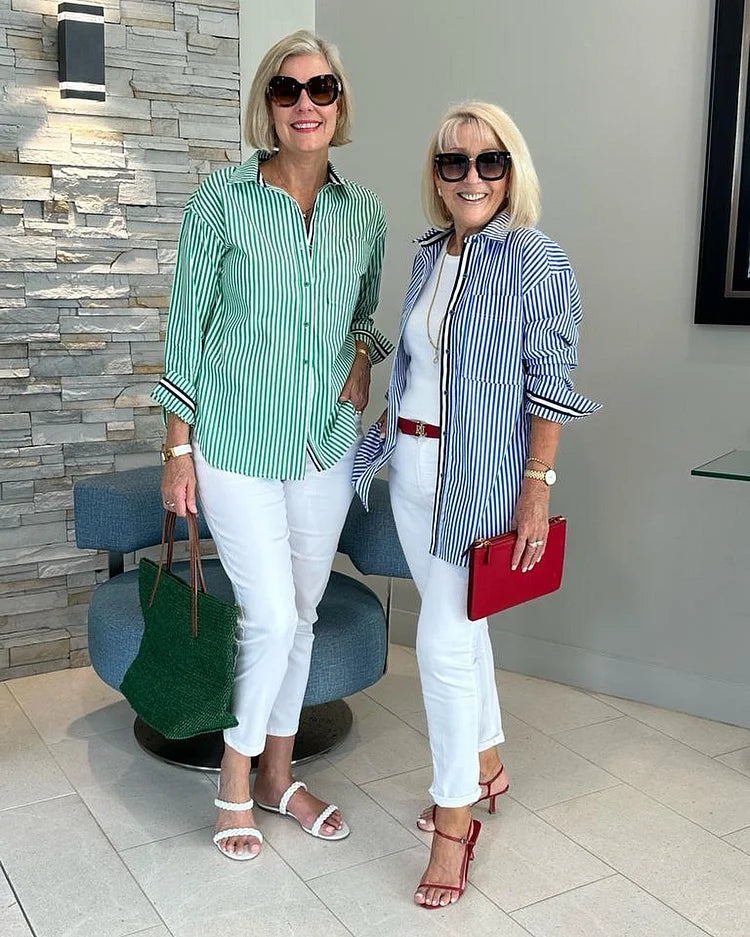 Women's Blouse | Striped & Relaxed Fit