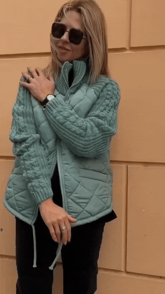 Women's Cardigan Patchwork Knit Lightweight with Breathable Fabric