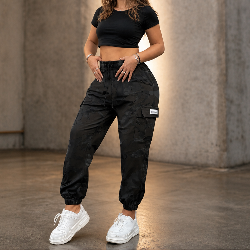 Women's Cargo Joggers | Stretch Waist & Deep Pockets