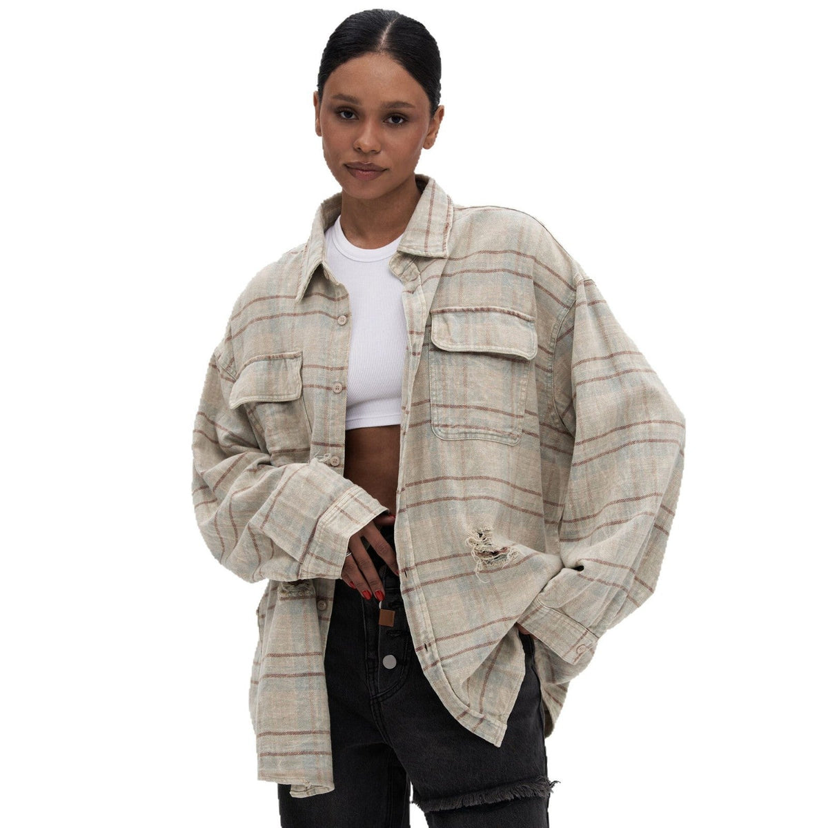 Women's Casual Jacket | Relaxed Fit & Chest Pockets