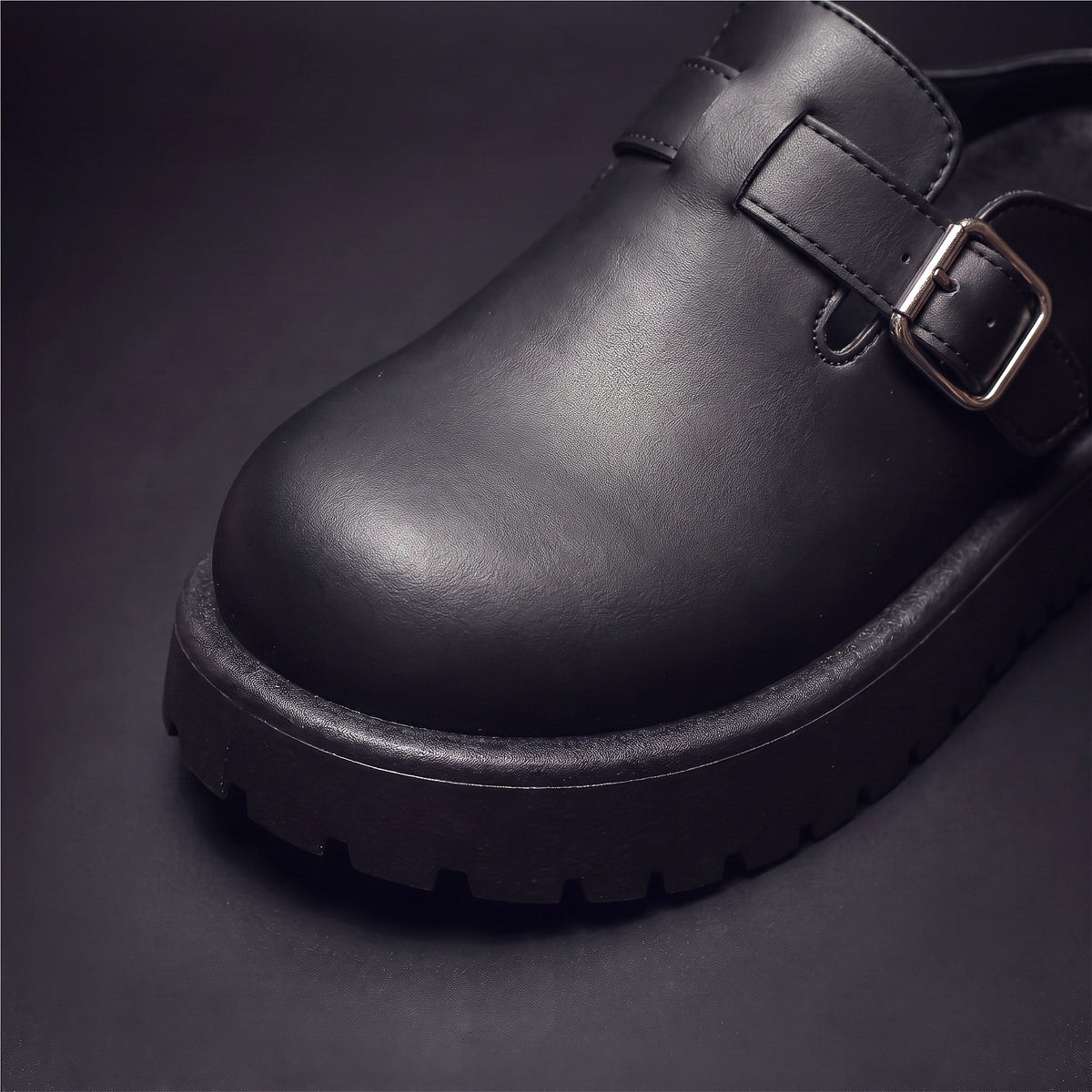 Women's Clogs Chunky Rubber Platform Slip On with Adjustable Buckle