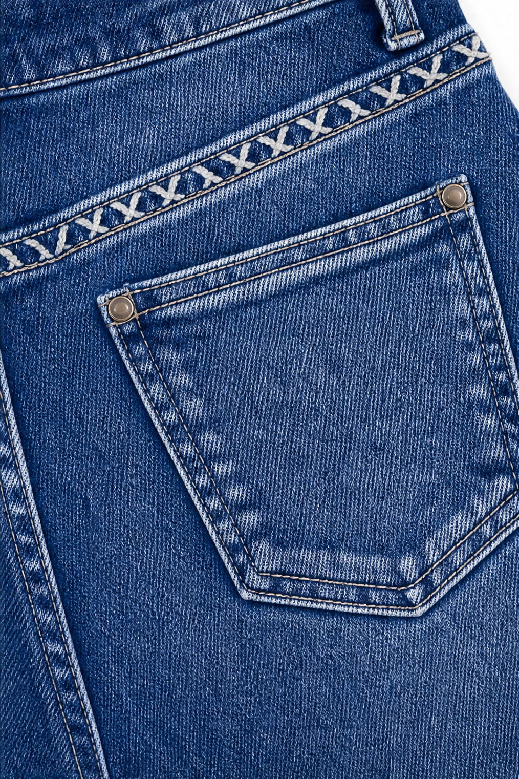 Women's Flare Jeans | Scalloped Button Detail