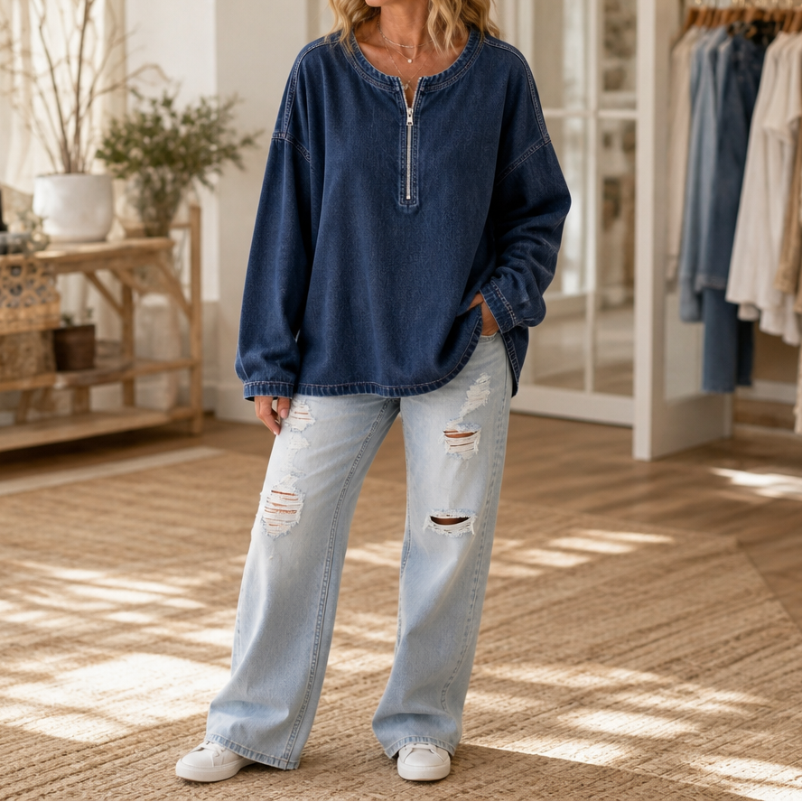 Women's Half-Zip Pullover | Relaxed Fit