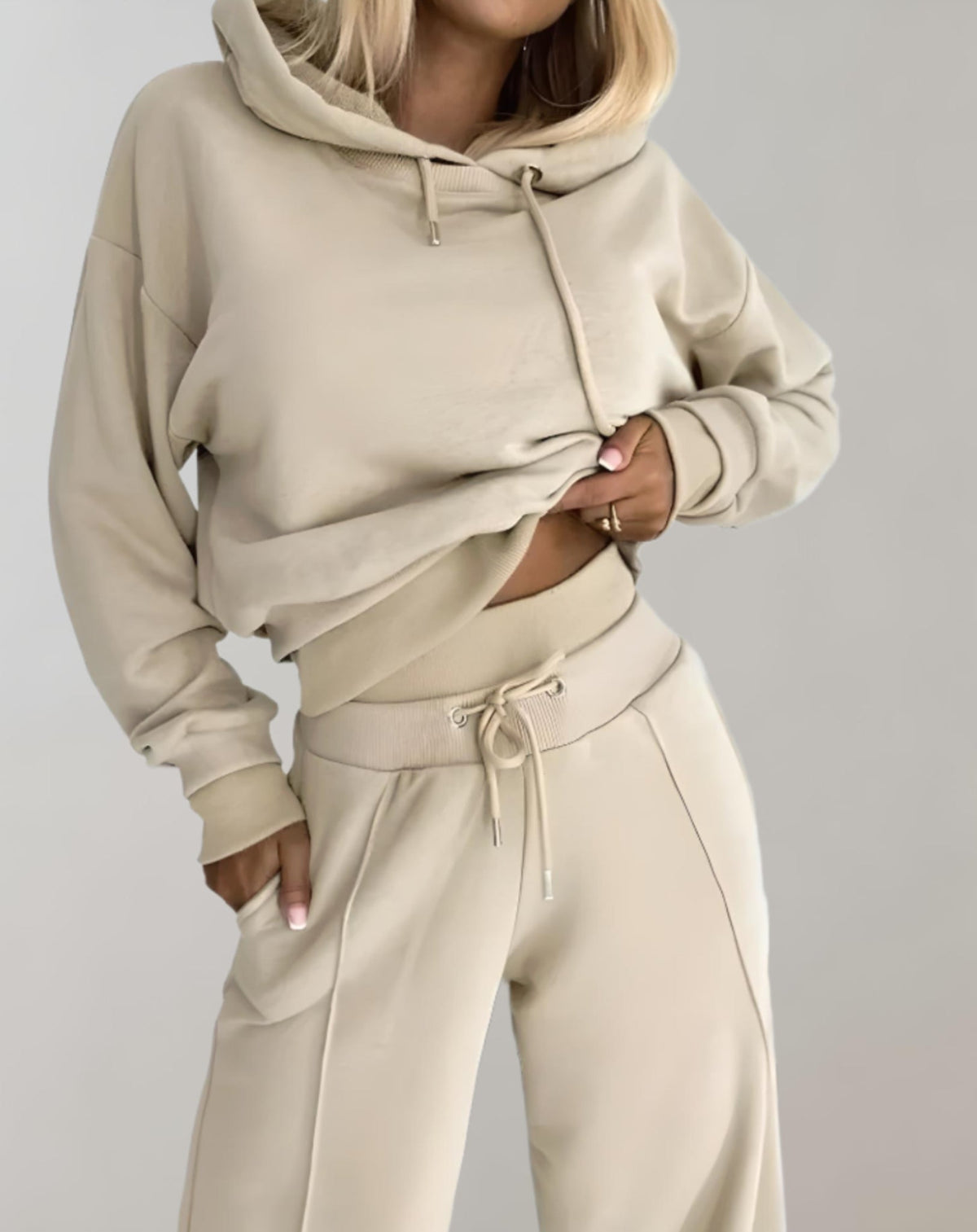 Women's Hoodie Set | Cropped Fit & Wide Leg