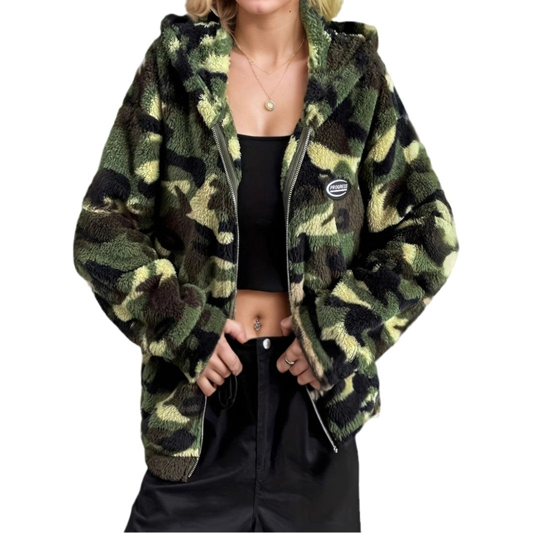 Women's Jacket | Camouflage Design & Cosy Warmth