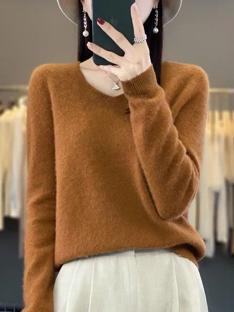 Women's Loose Knit Sweater Relaxed Fit Oversized Jumper
