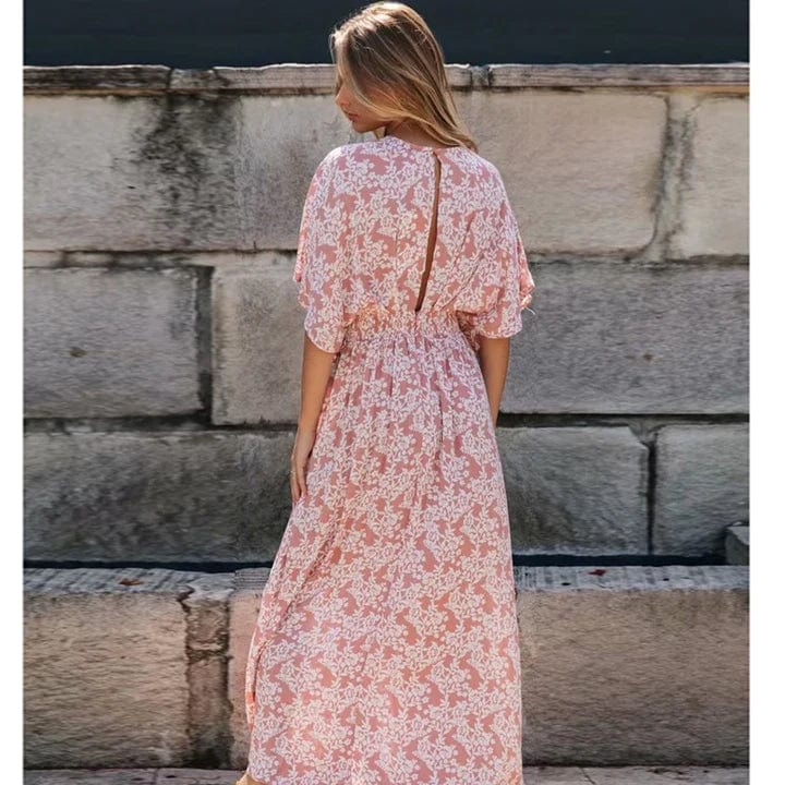 Women's Maxi Dress | Boho Print & V-Neck