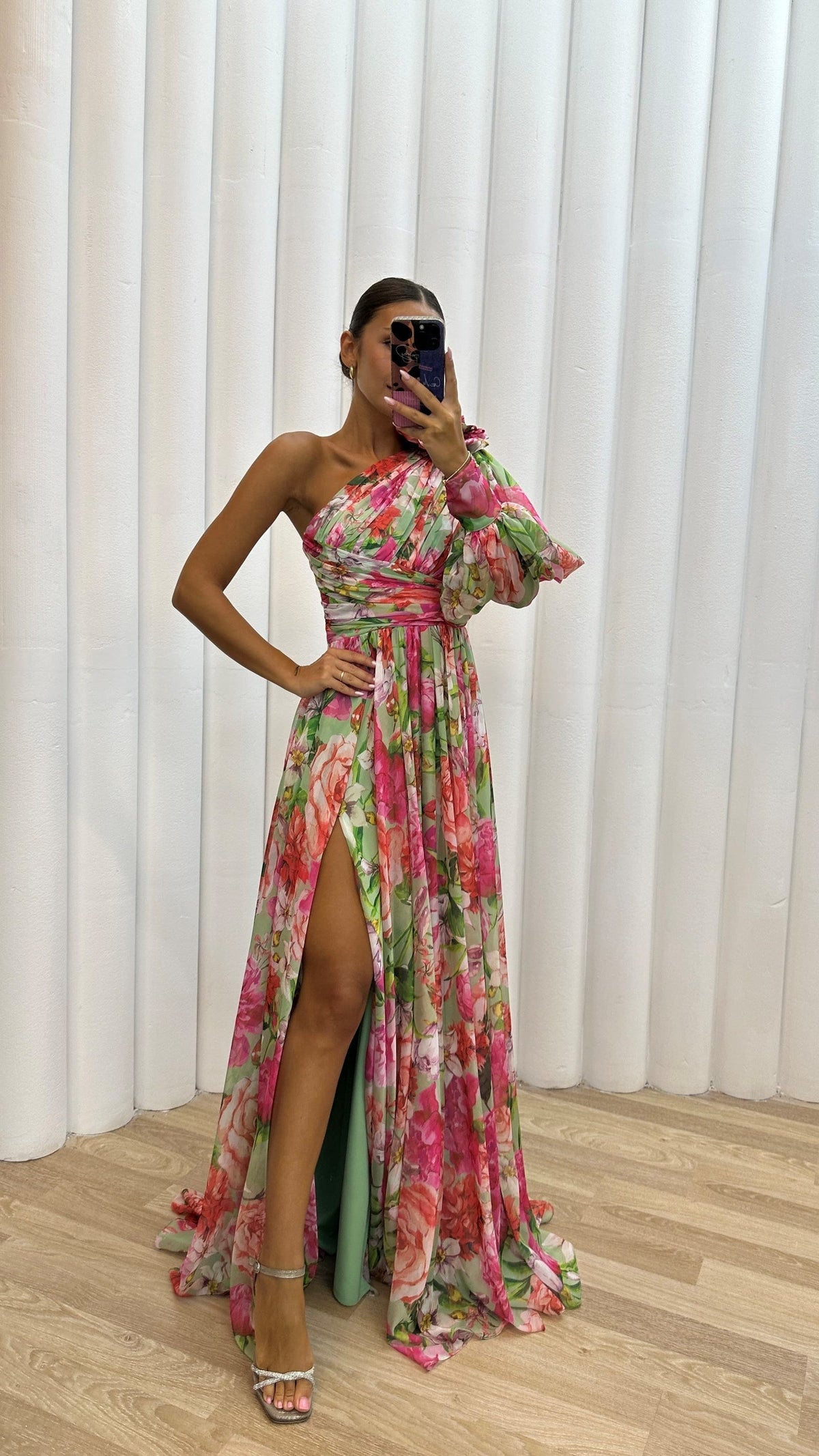 Women's Maxi Dress | One-Shoulder Flowy Design