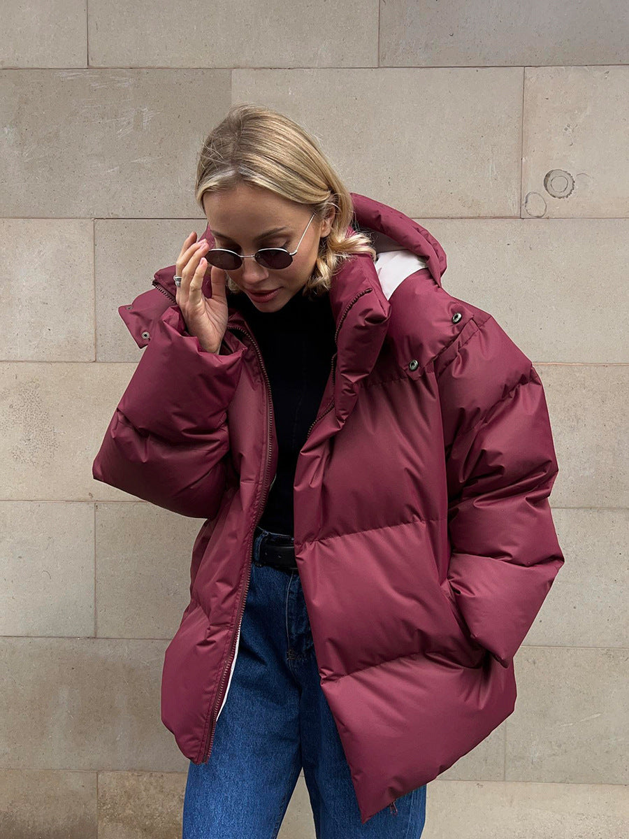 Women's Puffer Jacket Thermal Lined Weather Resistant with Pockets