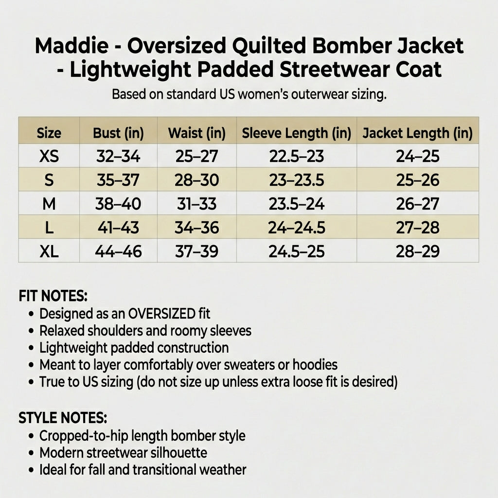 Women's Quilted Bomber Jacket | Oversized & Lightweight Warmth