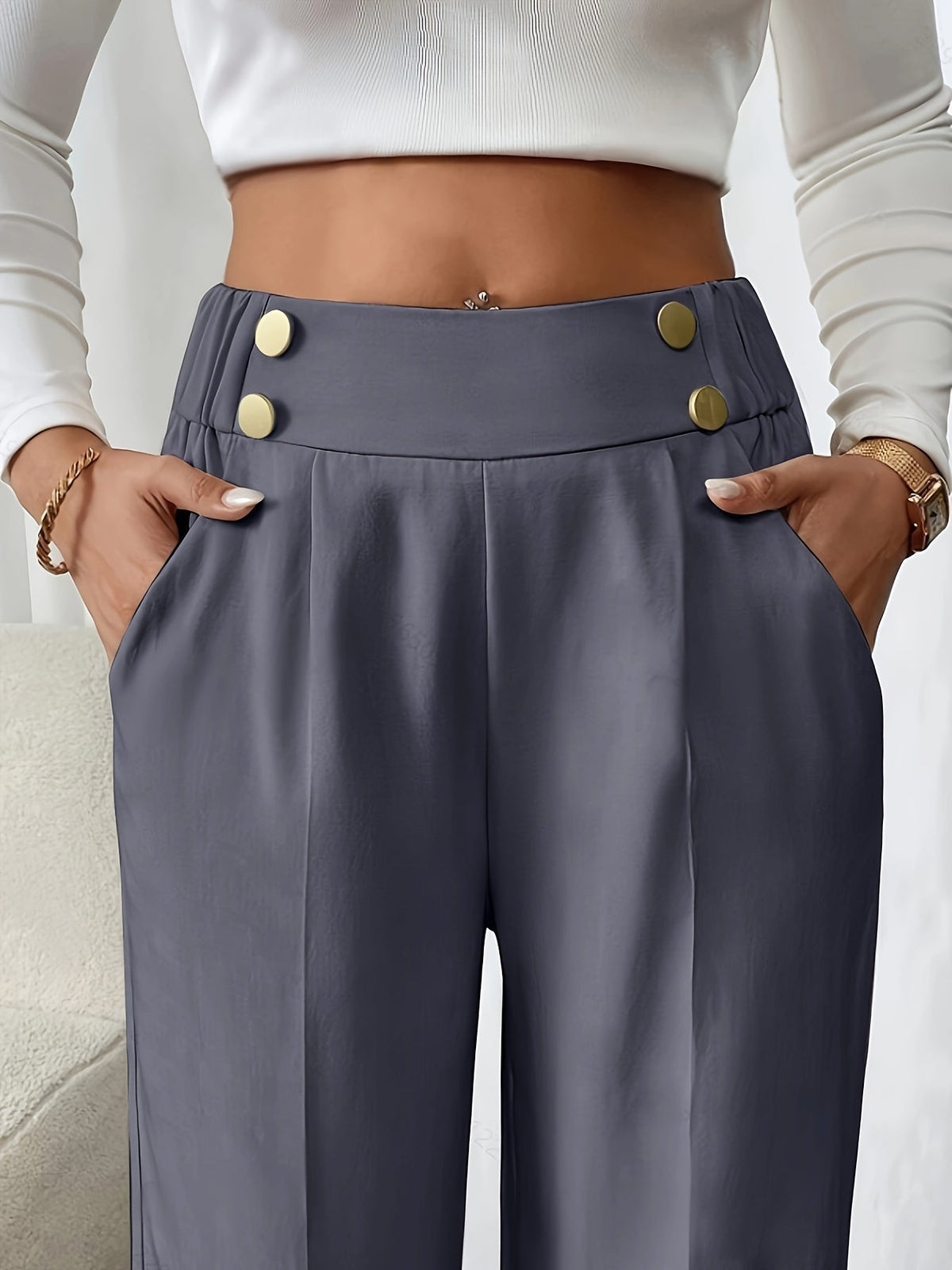 Women's Wide-Leg Trousers | High-Waisted & All-Day Comfort