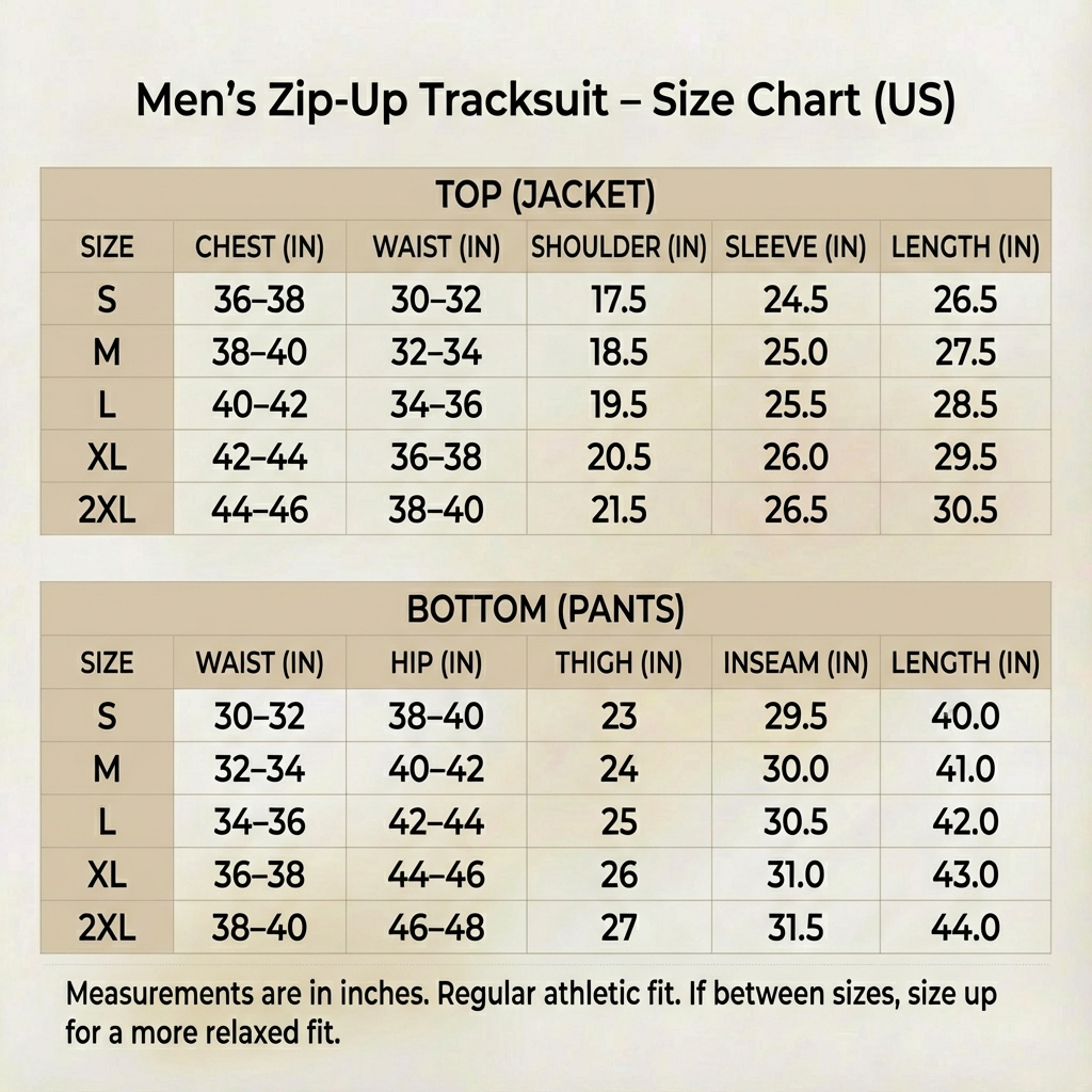 Men's Zip-Up Tracksuit Set | Structured Fit & Stand Collar 6