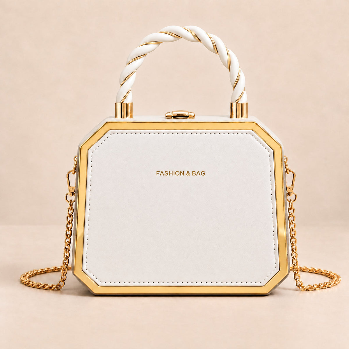 Women's Top Handle Bag | Hexagonal Frame & Hardware 5