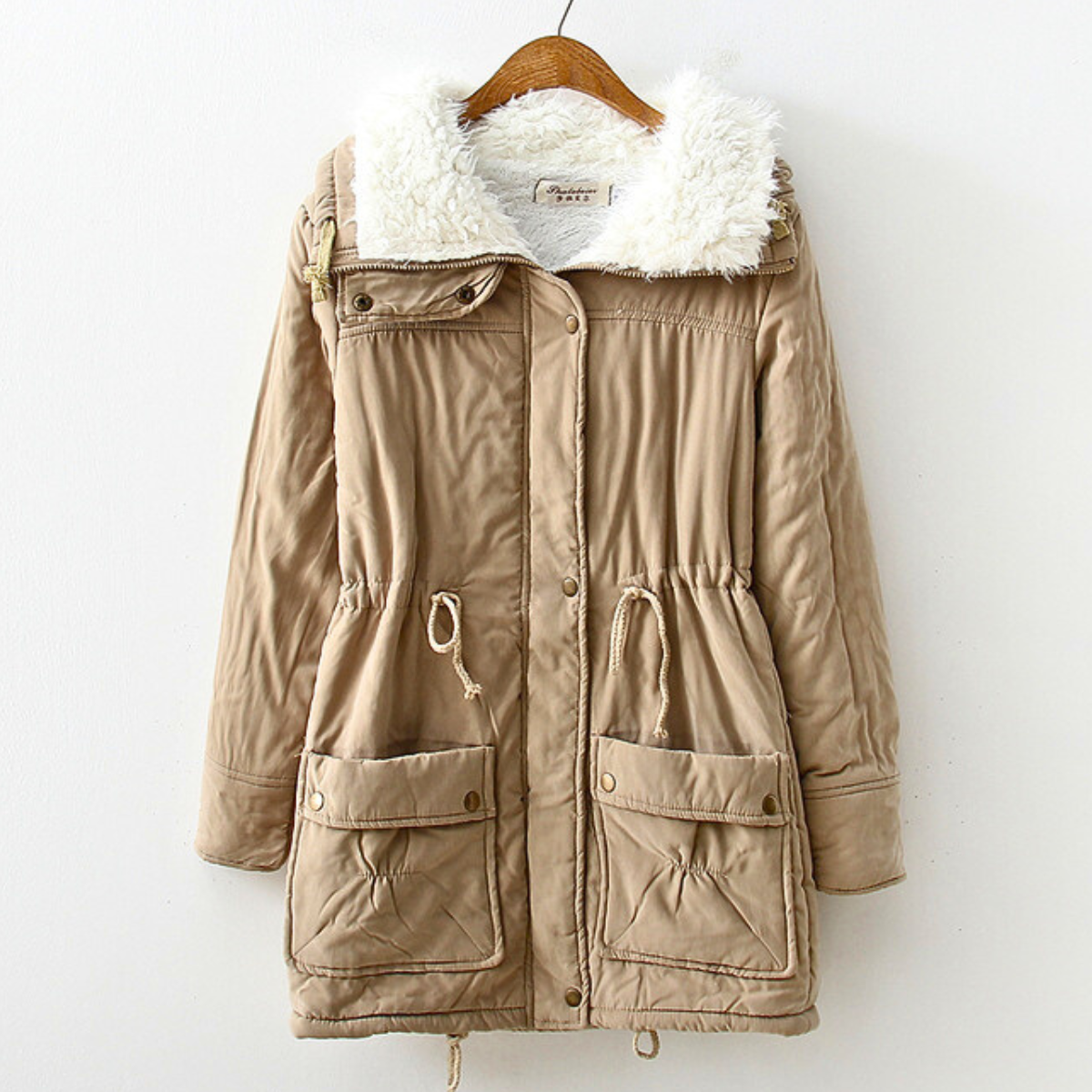 Men's Sherpa Lined Parka Winter Coat Adjustable Waist Jacket 1
