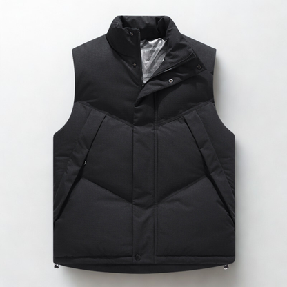 Men's Puffer Vest Insulated Quilted Gilet Stand Collar 1