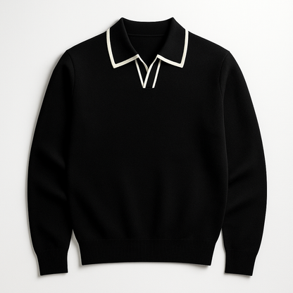 Men's Polo Sweater | Johnny Collar & Tailored Fit 3