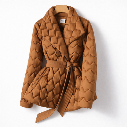 Women's Wrap Coat | Padded Quilting & Wind Resistant 1