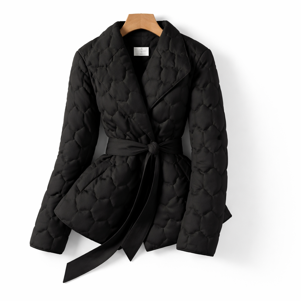 Women's Wrap Coat | Padded Quilting & Wind Resistant 2