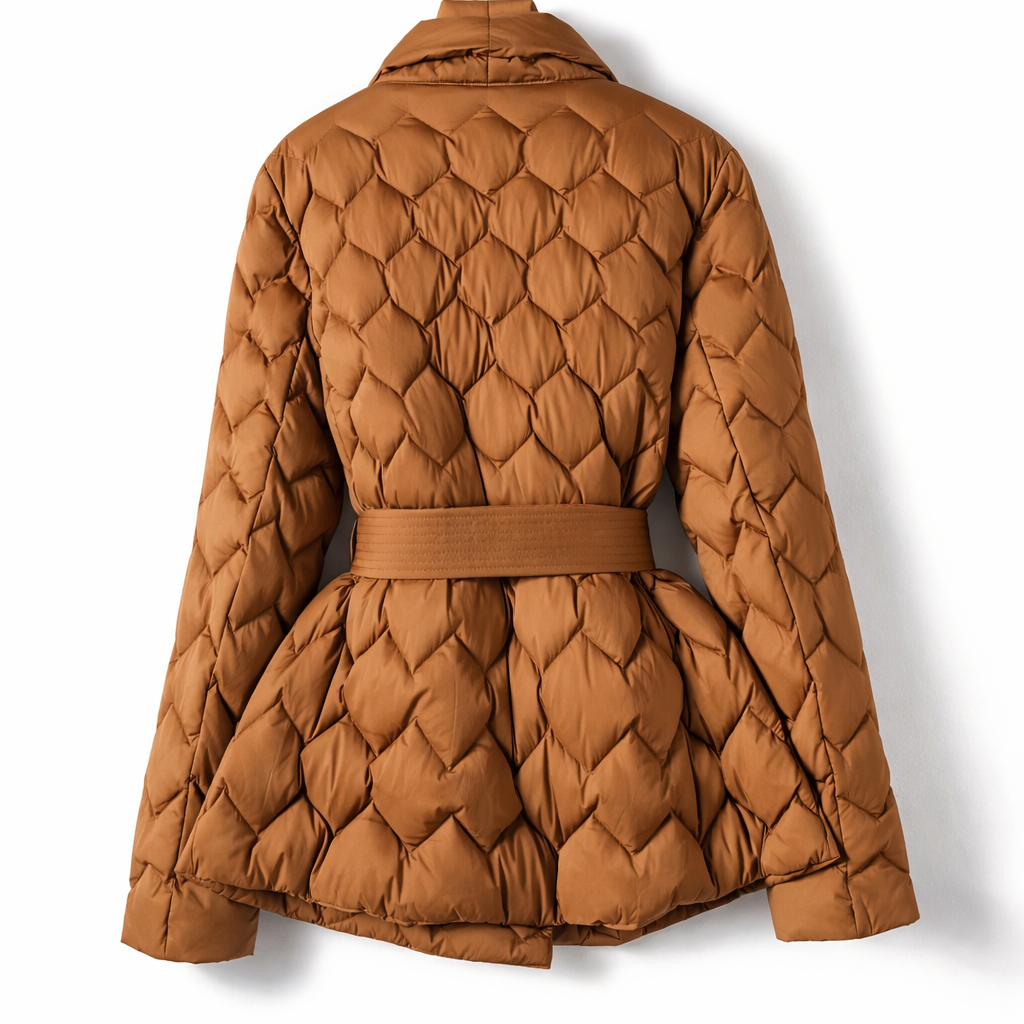 Women's Wrap Coat | Padded Quilting & Wind Resistant 5