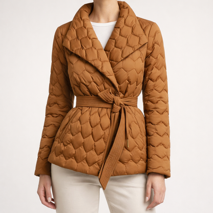 Women's Wrap Coat | Padded Quilting & Wind Resistant 3