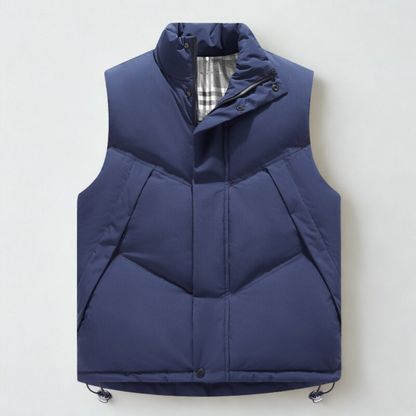 Men's Puffer Vest Insulated Quilted Gilet Stand Collar 3