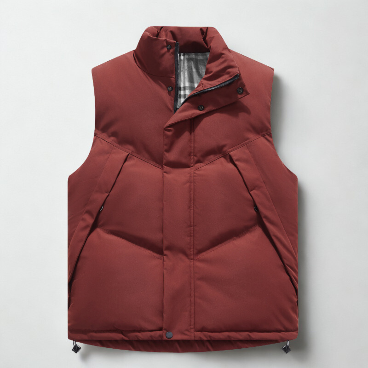 Men's Puffer Vest Insulated Quilted Gilet Stand Collar 5