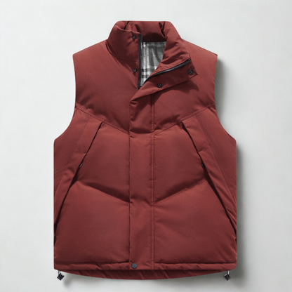 Men's Puffer Vest Insulated Quilted Gilet Stand Collar 5